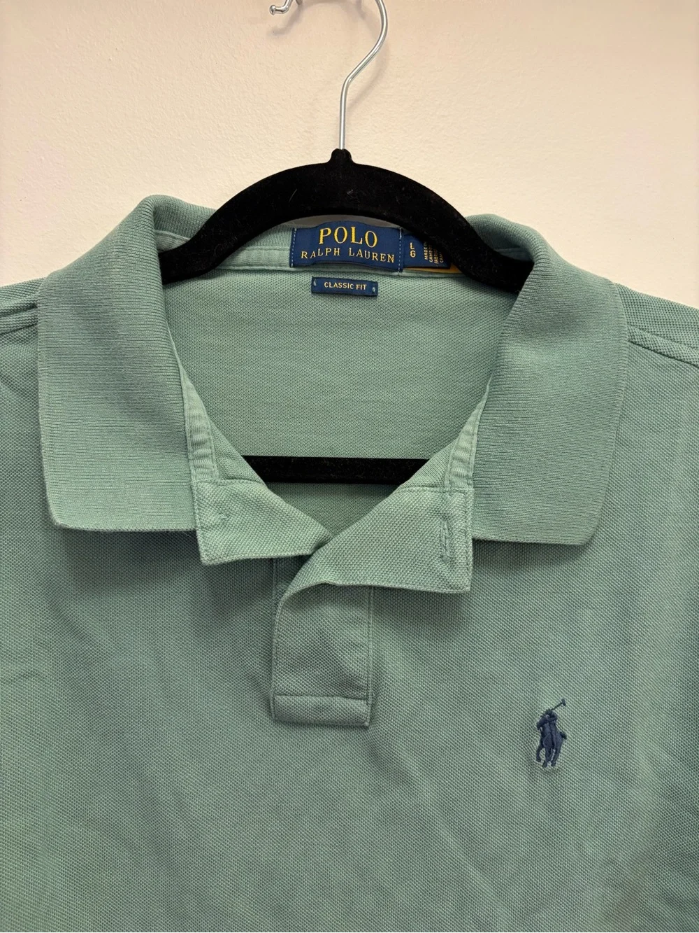Polo Ralph Lauren 100% Cotton Classic Fit Polo Shirt Men's Large Sage Green